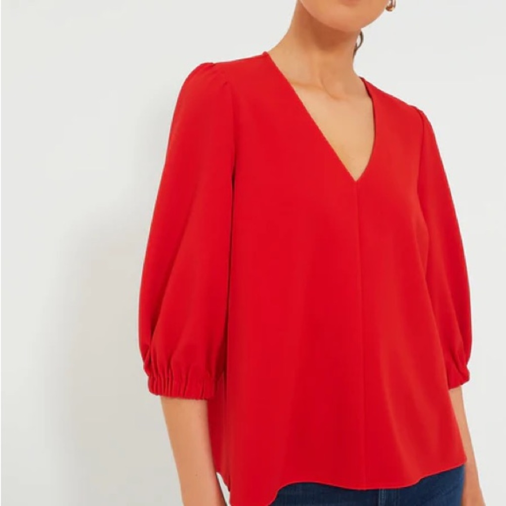 Tuckernuck Red Hollis Blouse